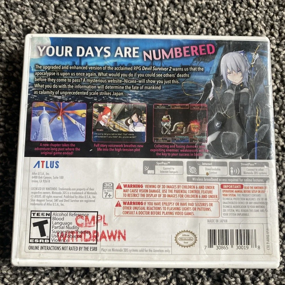 Shin Megami Tensei: Devil Survivor 2 Record Breaker (Nintendo 3DS)